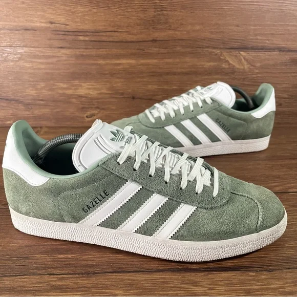 adidas Gazelle Green and White Sneakers - Picture 12 of 12